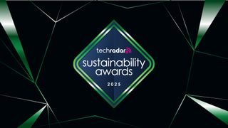 TechRadar Sustainability Awards logo on a black background. 