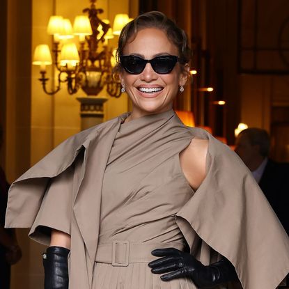 Jennifer Lopez attends Paris Fashion Week