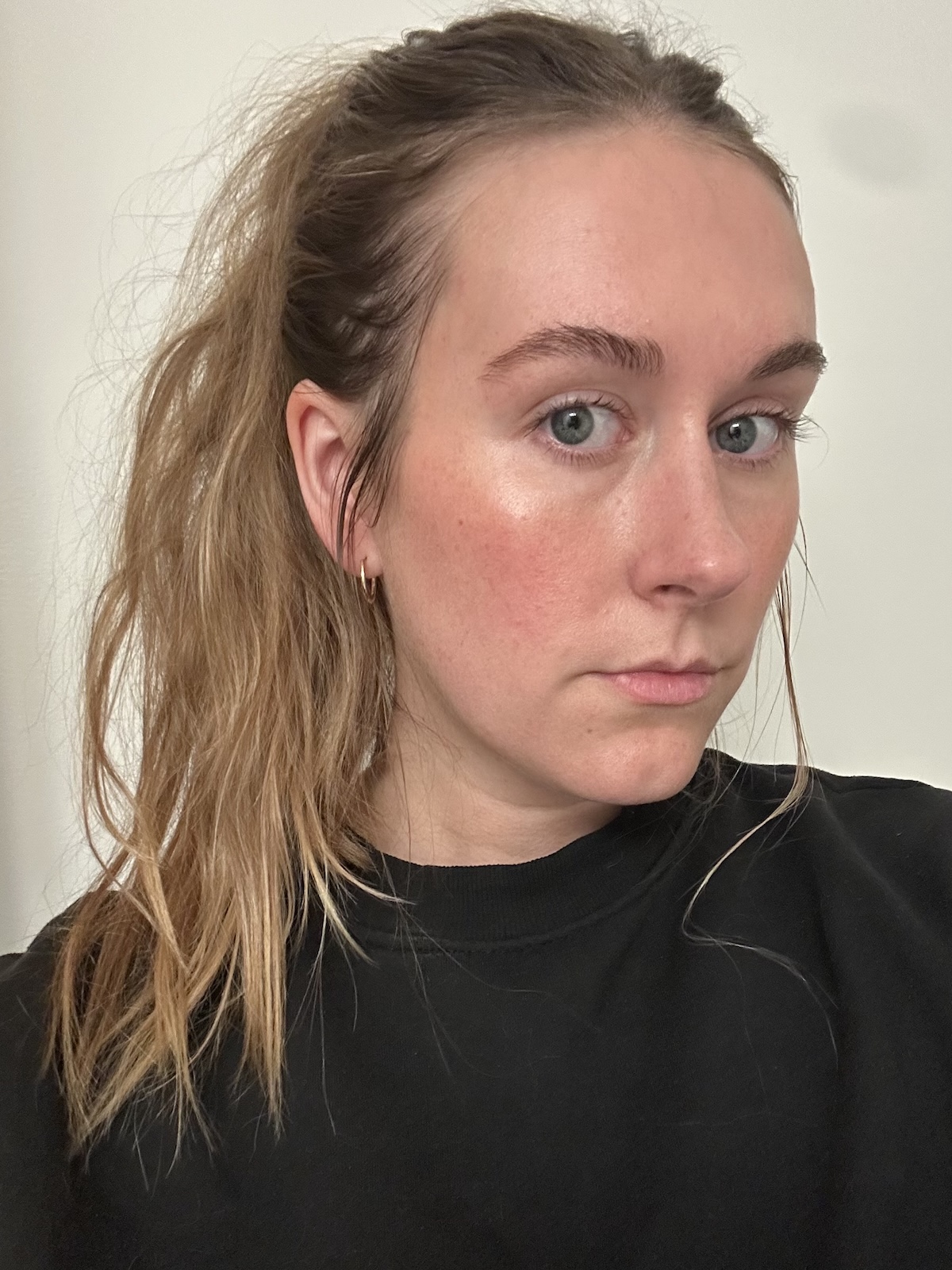 Beauty editor Kaitlyn McLintock after applying Dr. Althea&#039;s 147 Barrier Cream