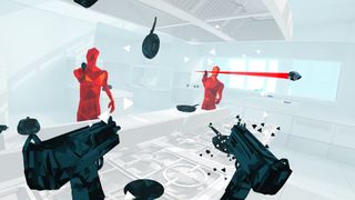 Shooting bad guys in Superhot VR