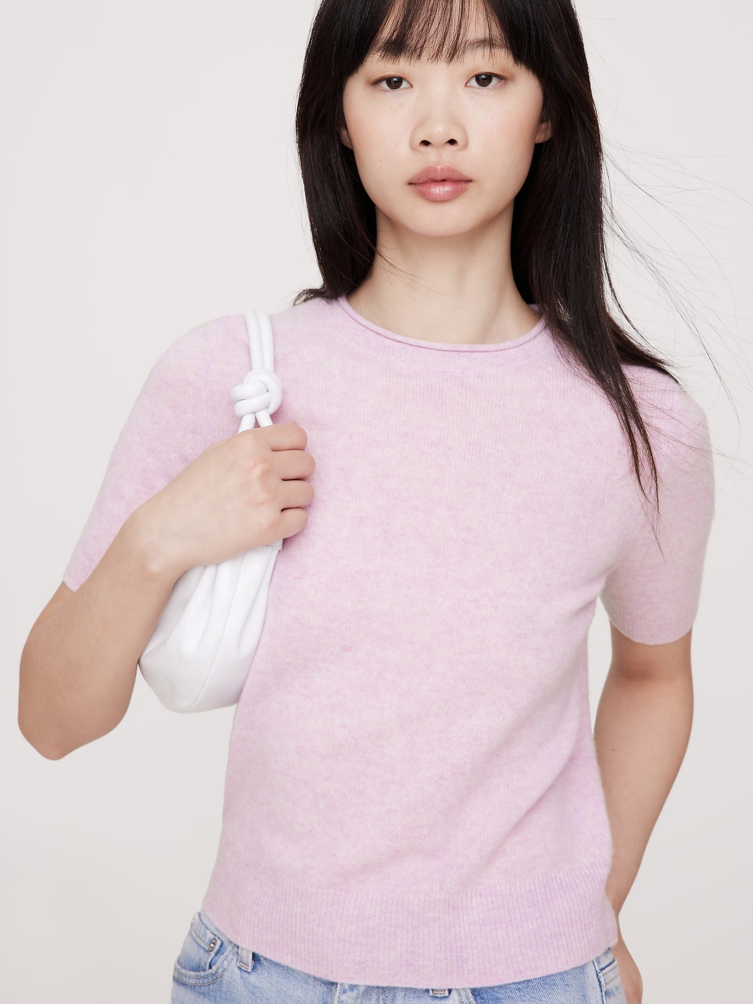 Banana Republic, lightweight cashmere short-sleeved sweater