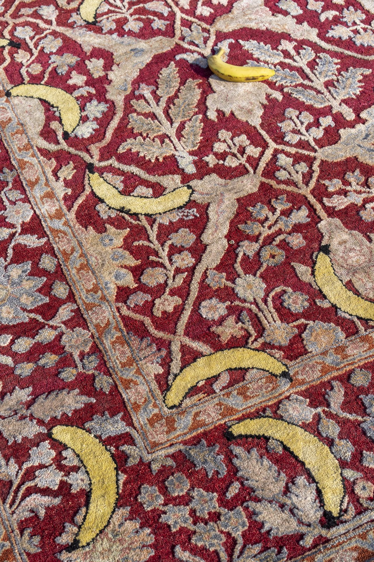 rugs on rooftop of building