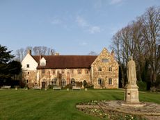 Fig 1: The abbey from the east. At ground level, the chapter house is to the right. Beeleigh Abbey near Maldon in Essex. ©Paul Highnam for Country Life Magazine