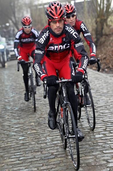 Manuel Quinziato (BMC) has plenty of experience in the cobbled classics.