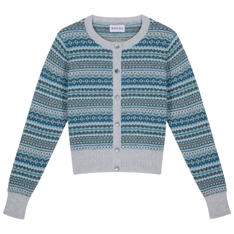 Brora, Cashmere Fair Isle Cardigan