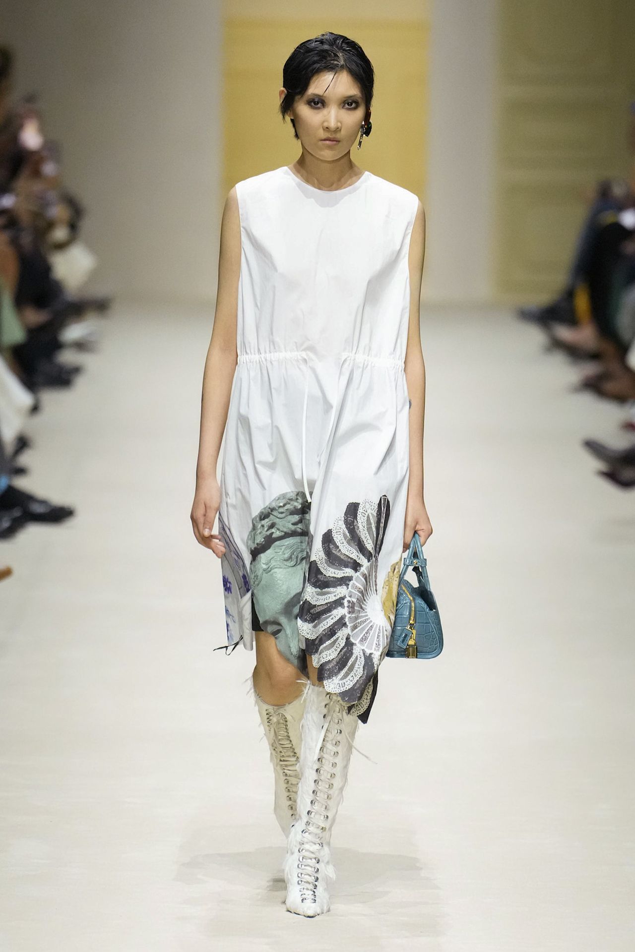 A runway look from the Prada Fall 2026 collection