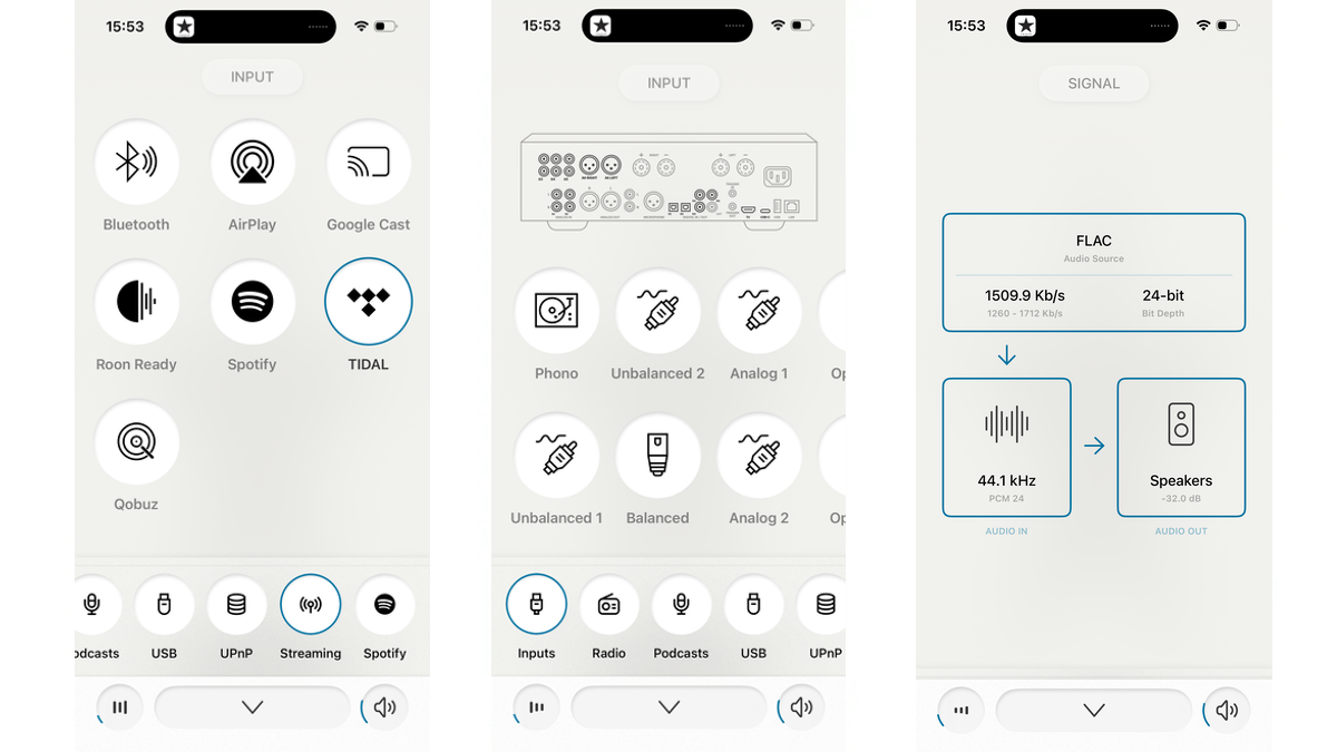 Lyngdorf TDAI-2210 app screenshots
