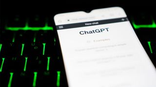 ChatGPT on a smartphone
