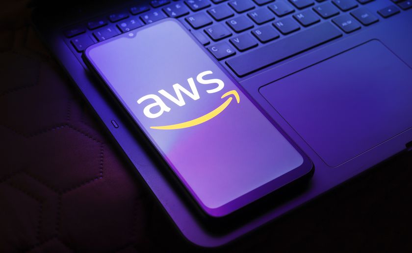 The Amazon Web Services (AWS) logo appears on a smartphone screen in this illustration photo in Reno, United States, on January 3, 2025. (Photo Illustration by Jaque Silva/NurPhoto via Getty Images)