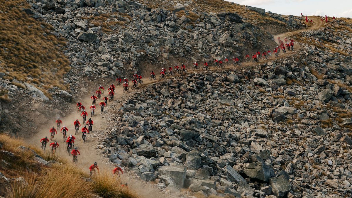 Mountain bikers racing the Red Bull Foxhunt 2023