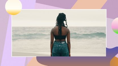 Woman looking out into the ocean