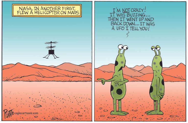 Editorial Cartoon U.S. nasa ingenuity mars&amp;amp;nbsp;