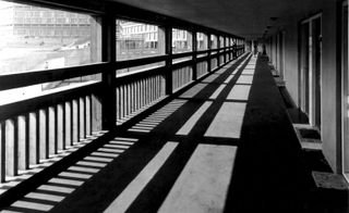 Shadows of railings