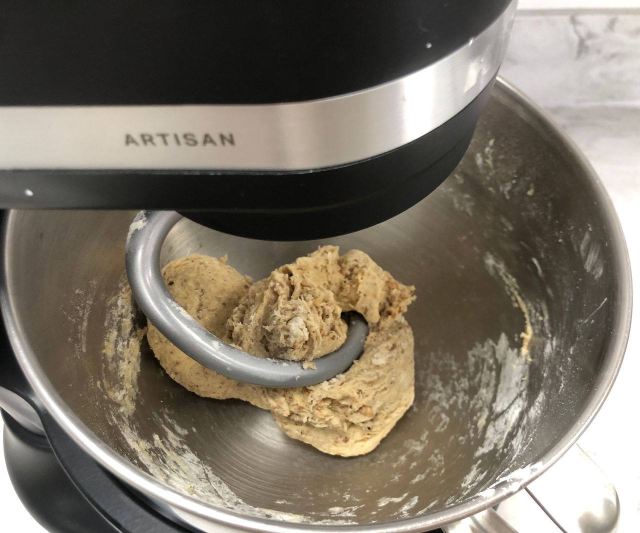 KitchenAid 5.6L Bowl Lift Stand Mixer making bread dough