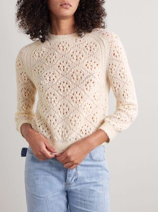 Doen Emiliana Pointelle-Knit Alpaca-Blend Sweater