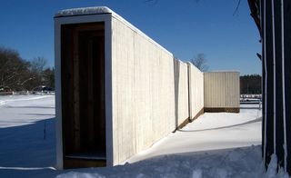 A view of long concrete corridor