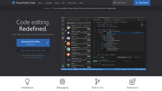 Visual Studio Code homepage