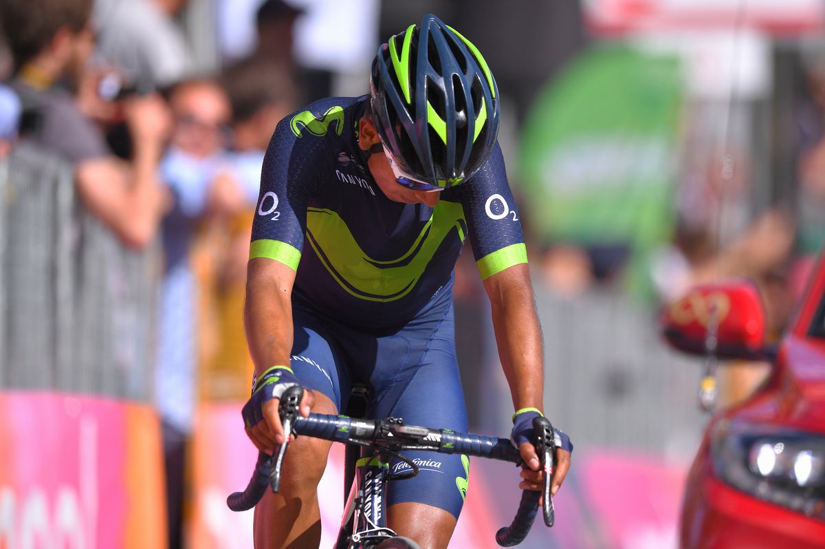 Nairo Quintana (Movistar) after finishing in fourth place