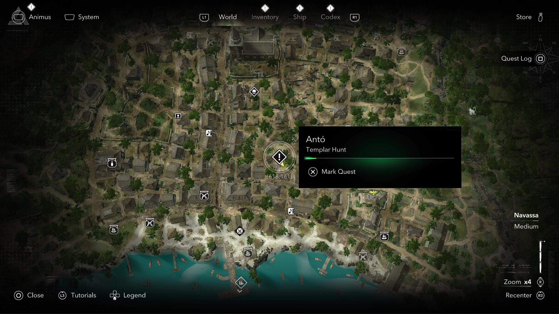 Starting point for one of the Templar Hunt quest chains, where you earn the Templar Keys in Black Flag