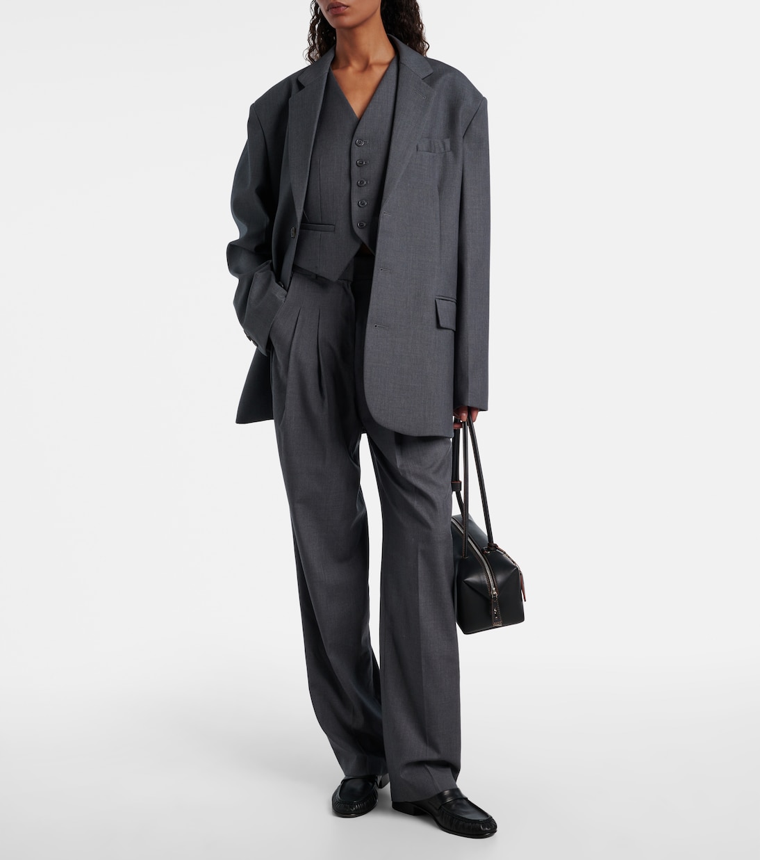Gelso Oversized Blazer in Grey - the Frankie Shop