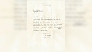 Letter dated 18th October 1949 by Professor Albert Einstein at Princeton University (U.S.A.) to Mr Glyn (written Mr Ghyn [sic]) Davys in England with reference to the work of von Frisch and sensory perception of animals.