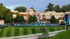 The 1st tee and clubhouse at Wentworth Club seen during the BMW PGA Championship