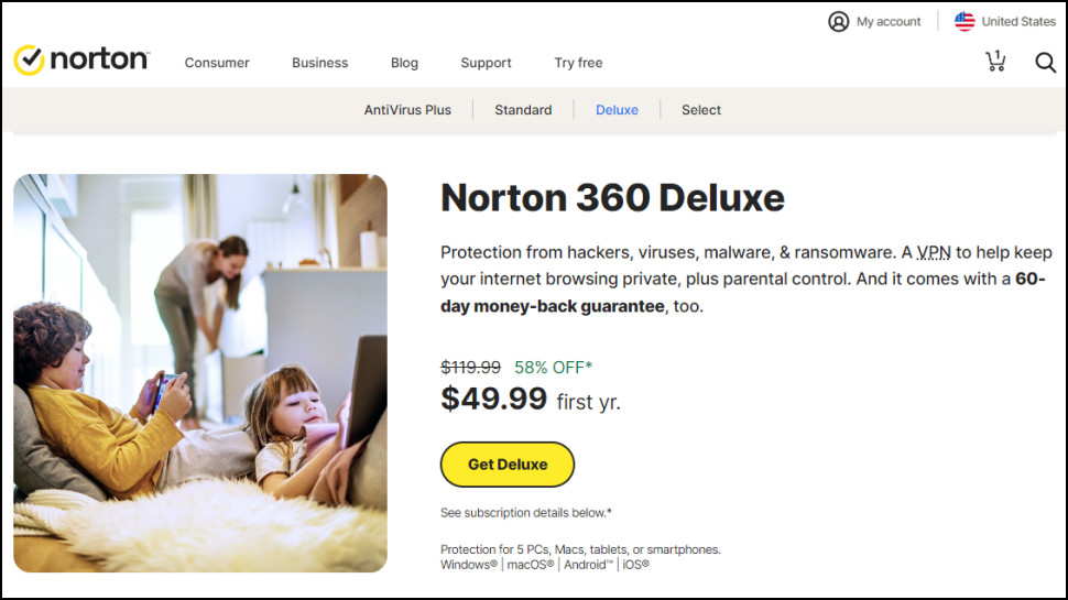 Norton 360 Deluxe pricing