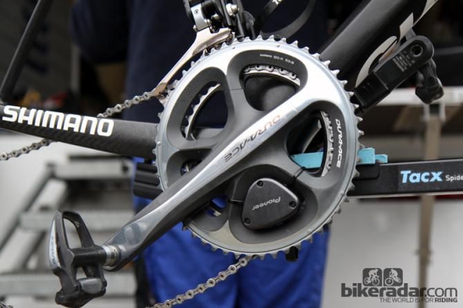 Lars Boom (Blanco) continues to test Pioneer's new power meter.