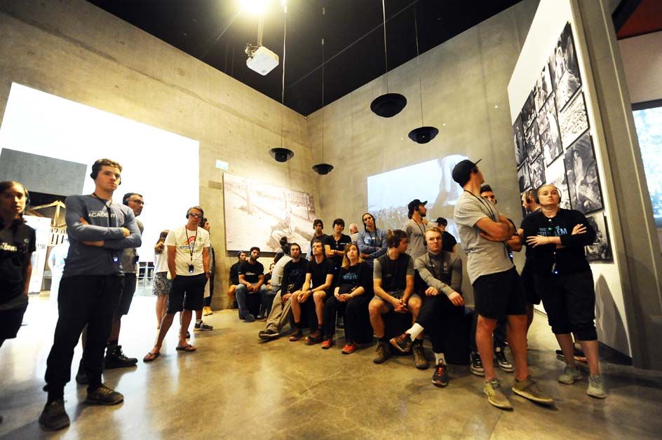 The team is given a tour of the Yad Vishem Holocaust Rememberence Centre