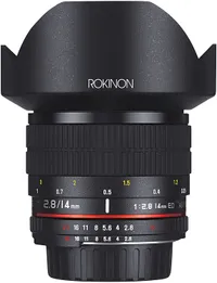 Rokinon 14mm f/2.8 IF ED UMC (Canon) | was $329 | now $221.49
Save $107.51• Rokinon 14mm f/2.8 IF ED UMC for Nikon F