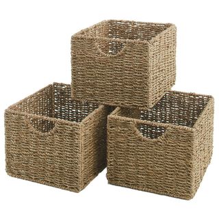 Beadboard Wooden Storage Cabinets or Baskets 