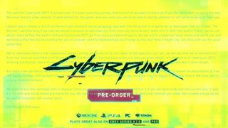 Cyberpunk 2077 hidden message