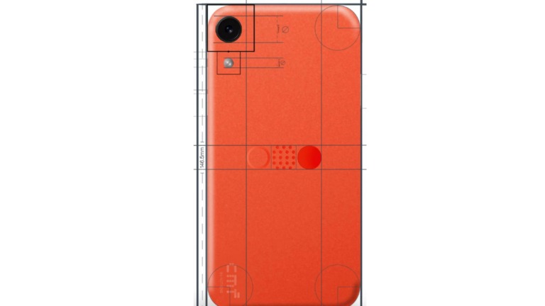 CMF phone 1 render with orange back