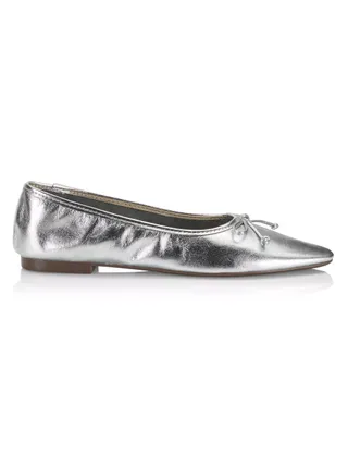 Arissa Metallic Leather Ballet Flats