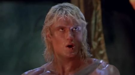 Dolph Lundgren as He-Man in 1987's Masters of the Universe