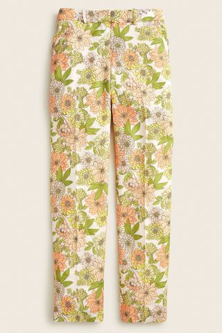 J.Crew Drapey cupro trouser in zinnia floral