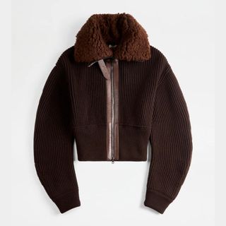 Tod's Cardigan Jacket with Leather Inserts