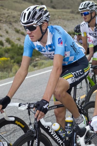 Tejay Van Garderen went from wearing the blue Young Rider's jersey to the yellow leader's jersey