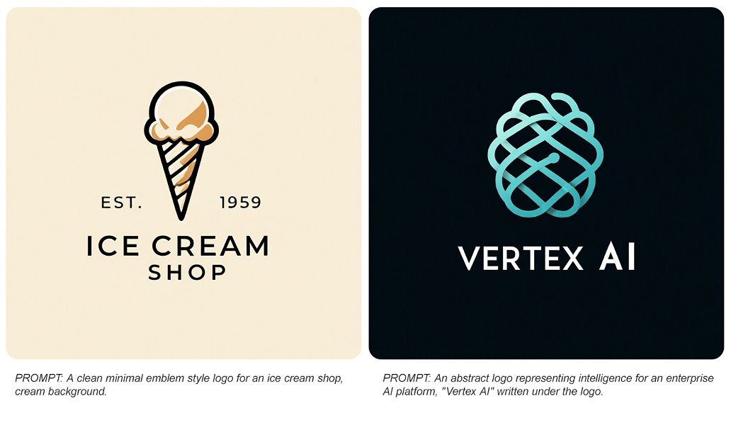 An example of logos users can create using Imagen 2.