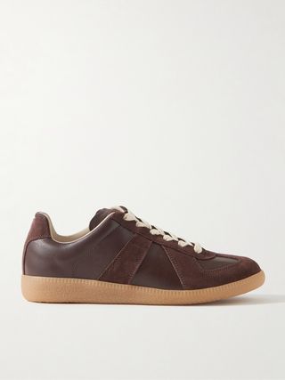 Replica Suede and Leather Sneakers