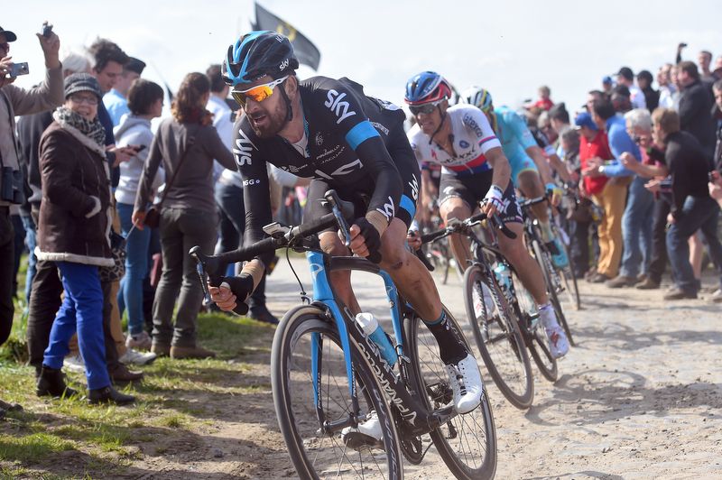 Bradley Wiggins was aggressive in his final race with Team Sky at Paris-Roubaix