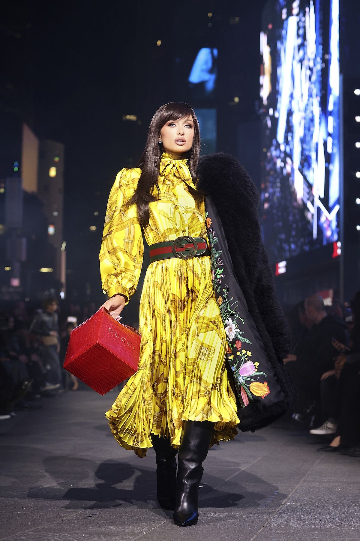 Gucci Cruise 2027 runway show in Times Square New York