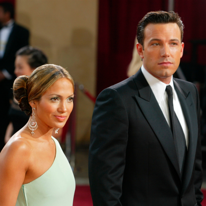 Actors Ben Affleck and fiancee Jennifer Lopez