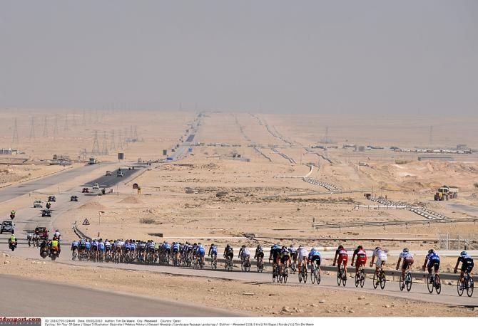 The breakaway can never get out of sight in the Tour of Qatar