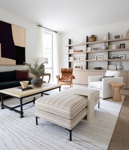 How do you use two rugs in a living room? Experts explain