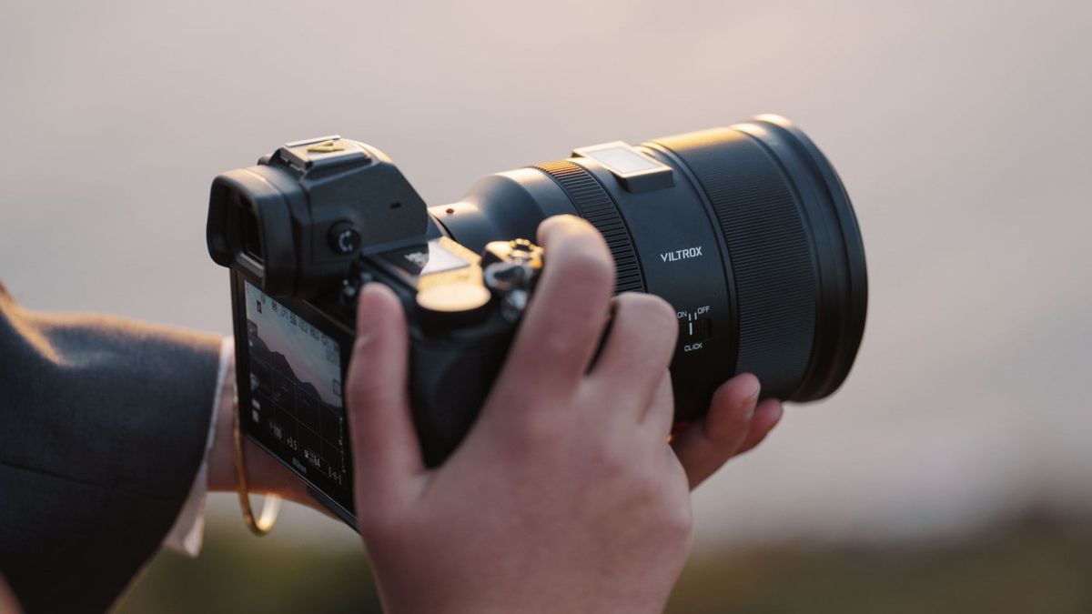Viltrox AF 35mm F1.2 LAB lens Nikon Z-mount version, attached to a Nikon mirrorless camera