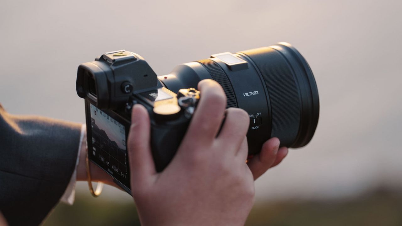 Viltrox AF 35mm F1.2 LAB lens Nikon Z-mount version, attached to a Nikon mirrorless camera