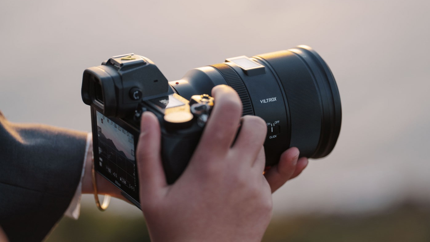 Viltrox AF 35mm F1.2 LAB lens Nikon Z-mount version, attached to a Nikon mirrorless camera