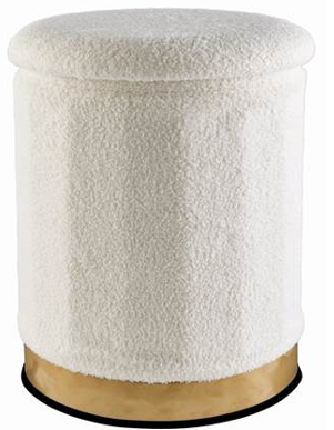 Aldi footstool in cream teddy