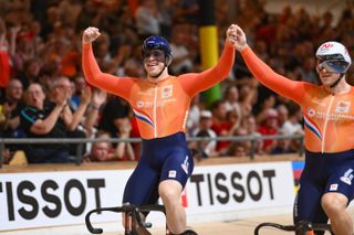 Harrie Lavreysen at the 2024 UCI Track World Championships